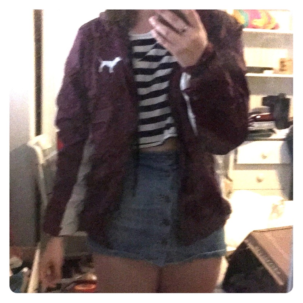 PINK purple windbreaker with hood